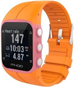 img 3 attached to 📱 RuenTech Bands Compatible for Polar M400 & M430 Watches - Soft Silicone Wristband Sports Band for GPS Smart Sports Watch Replacement