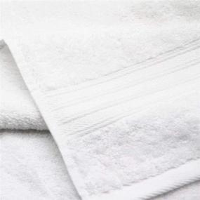 img 2 attached to 👐 Lightwind 6 Pack Premium Hand Towels - 100% Cotton, 16 X 28 Inches, Highly Absorbent & Durable, Hotel Spa Quality Set in White