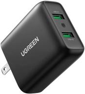 🔌 ugreen quick charge 36w dual wall charger qc 3.0 - fast charging adapter for samsung galaxy, iphone, ipad, lg, htc, and more logo