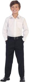 img 3 attached to Gioberti Boys' Black Front Dress Pants 👔 - Elegant and Stylish Clothing for Young Gentlemen