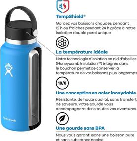 img 3 attached to 32 oz. Hydro Flask Water Bottle - Stainless Steel, Reusable, Vacuum Insulated- Wide Mouth with Leak-Proof Flex Cap