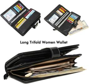 img 1 attached to Blocking Genuine Leather Wristlet Organizer Women's Handbags & Wallets and Wristlets
