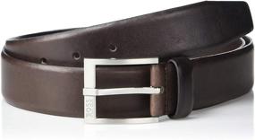 img 1 attached to BOSS HUGO Mens Belt Navy Men's Accessories and Belts