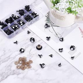 img 1 attached to PandaHall 100pcs Resin Safety Eyes Craft Eyes with Washers - Ideal for Dolls, Puppets, and Plush Animal Making - 5 Sizes (8mm/10mm/12mm/14mm/16mm)