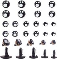 pandahall 100pcs resin safety eyes craft eyes with washers - ideal for dolls, puppets, and plush animal making - 5 sizes (8mm/10mm/12mm/14mm/16mm) logo