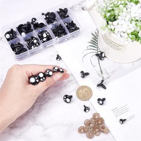 img 2 attached to PandaHall 100pcs Resin Safety Eyes Craft Eyes with Washers - Ideal for Dolls, Puppets, and Plush Animal Making - 5 Sizes (8mm/10mm/12mm/14mm/16mm)
