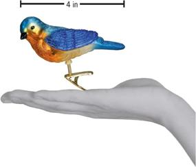 img 1 attached to 🪶 Bluebird Christmas Tree Ornament - Old World Christmas Bird Watcher Collection, Glass Blown, 18043