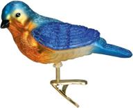 🪶 bluebird christmas tree ornament - old world christmas bird watcher collection, glass blown, 18043 logo