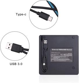 img 2 attached to 🏈 Portable USB 3.0/Type-C External CD DVD Drive Burner - Football Appearance