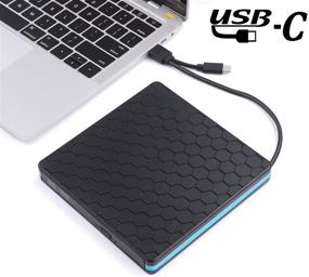 img 4 attached to 🏈 Portable USB 3.0/Type-C External CD DVD Drive Burner - Football Appearance