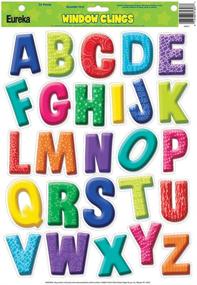 img 1 attached to 🌈 Eureka Color My World Alphabet Window Clings: Vibrant Educational Decorations (836071)