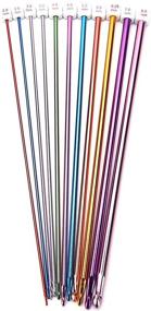 img 4 attached to 🎨 Haishell 11-Piece Multicolour Aluminum Tunisian/Afghan Crochet Hook Set: 10.6 Inch Needles (2mm to 8mm) for Versatile Projects