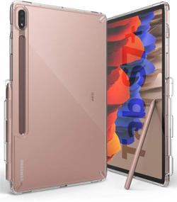 img 4 attached to 📱 Ringke Fusion Case: Clear Transparent Design, Stylus S Pen Holder | Galaxy Tab S7 Plus (2020)