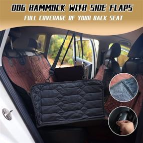 img 3 attached to HINAPRAM 4-in-1 Dog Car Seat Cover: Waterproof, Nonslip & Washable Protector with Storage Pockets for Cars, Trucks, and SUVs