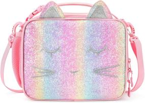 img 4 attached to 🌈 Mibasies Rainbow Insulated Lunch Bag for Girls