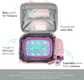 img 1 attached to 🌈 Mibasies Rainbow Insulated Lunch Bag for Girls