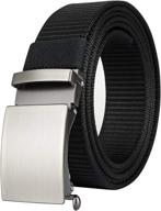 drizzte big and tall men's black belt: size 47'' to 75'', automatic ratchet buckle slide belts for comfort and style логотип