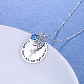 img 1 attached to S925 Sterling Silver Faith Hope Cross Necklace: Uplifting Inspirational Jewelry for 🙏 Women, Adults, and Teens - With God, All Things Are Possible! Perfect Gifts!