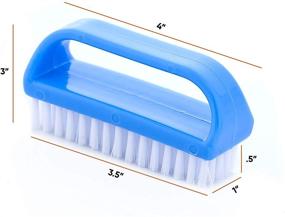 img 3 attached to Superio Nail Brush Cleaner 36-Pack - Durable Hand Scrubber to Clean Fingernails and Toes, Stiff Bristles for Effective Cleaning - Easy to Use with Handle