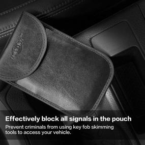 img 2 attached to 🔐 Car Key Fob Protector - MONOJOY Faraday Bag: Keyless Signal Blocking, Anti-Theft Remote Entry Case (2 Pack), Black Pouch for Smart Fobs