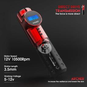 img 3 attached to 💪 Cutting-Edge Mast Archer: Revolutionary Wireless Tattoo Machine with Coreless Motor & 2,000mAh Battery Power (Black)