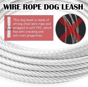 img 3 attached to DMISOCHR Dog Tie Out Cable - Versatile and Durable Long Leash for Yard/Camping/Hiking/Training - Secure Spring Pole Safety for Outdoor Activities - Suitable for Dogs of All Sizes