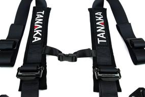 img 2 attached to Обновите свою защитную экипировку с набором ремней безопасности Tanaka Phantom 🔒 серии Buckle 4 Point Safety Harness Set - в Onyx Edition.