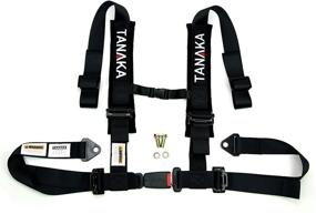 img 3 attached to Обновите свою защитную экипировку с набором ремней безопасности Tanaka Phantom 🔒 серии Buckle 4 Point Safety Harness Set - в Onyx Edition.