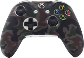 img 3 attached to 🎮 Enhance Your Gaming Experience with Hikfly Silicone Gel Controller Cover Skin Protector Kits for Xbox One/S/X Controller – Grey (1 Controller Camouflage Cover + 8 Thumb Grip Caps)