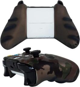 img 1 attached to 🎮 Enhance Your Gaming Experience with Hikfly Silicone Gel Controller Cover Skin Protector Kits for Xbox One/S/X Controller – Grey (1 Controller Camouflage Cover + 8 Thumb Grip Caps)