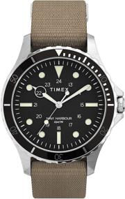 img 4 attached to Stylish and reliable: Timex Stainless Quartz fabric casual watch