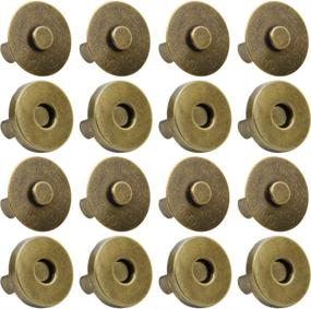 img 4 attached to 🔒 Onwon 20 Set Magnetic Snaps for Purse Magnetic Bag Fastener Clasp Kit - Ideal Replacement Buttons for Purse, Bag, Clothes, Leather (Antique Brass 18mm)