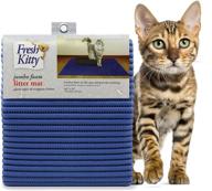 🐾 fresh kitty durable xl jumbo foam litter mat - water resistant, easy clean mats - blue (9032) logo