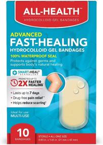 img 4 attached to All Health Hydrocolloid Gel Bandages, Assorted Sizes, 10 ct - Fast Healing for First Aid Blisters or Wound Care, 2X Faster