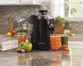 img 3 attached to 🥤 Hamilton Beach HealthSmart Juicer Machine - 2.4" Feed Chute, Centrifugal Extractor, Easy to Clean, BPA-Free, 400W, Black (Model 67801)