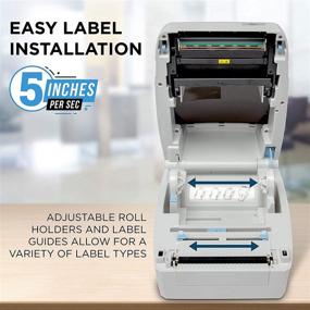 img 1 attached to 🖨️ BCL D110 Label Printer with Ethernet & USB Connectivity - Prints 4x6 Shipping, Mailing, Postage, Barcode, and Address Labels - Direct Thermal Inkless Printer - Includes USB Printer Cable - Windows and Mac Compatible