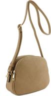 👜 stylish double half moon crossbody for women: elegant dark handbags, wallets & crossbody bags logo