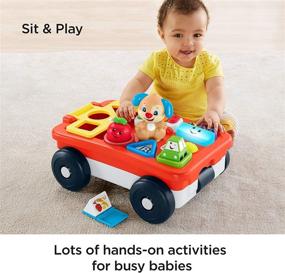 img 1 attached to 🚂 Fisher-Price Laugh & Learn Pull & Play Learning Wagon- Music, Lights & Learning Songs for Babies & Toddlers (6-36 Months) [Amazon Exclusive]