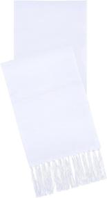 img 2 attached to 🧣 Churchill White Satin Formal Scarf for Enhanced SEO