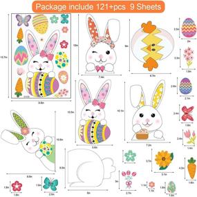 img 2 attached to 🐰 Easter Window Stickers - 121 PCS, 9 Sheets, Reusable Static Spring Window Clings Decoration for Easter Day