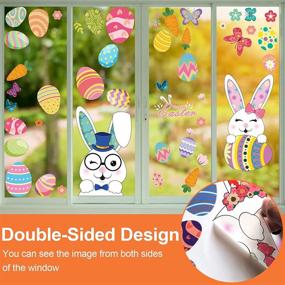 img 1 attached to 🐰 Easter Window Stickers - 121 PCS, 9 Sheets, Reusable Static Spring Window Clings Decoration for Easter Day