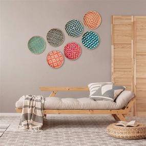 img 2 attached to 🎍 Bamboo Boho Round Wall Basket Decor - Artera, 13.8" (Style 2) - Enhanced for SEO