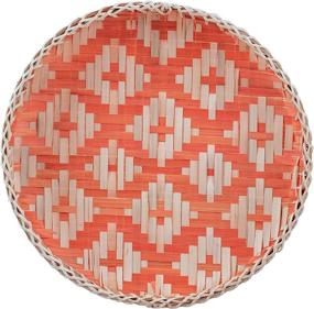 img 4 attached to 🎍 Bamboo Boho Round Wall Basket Decor - Artera, 13.8" (Style 2) - Enhanced for SEO