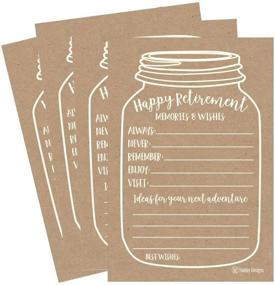 img 4 attached to 🎉 Rustic Retirement Party Advice Well Wishes Card - Set of 25 for Men and Women | Celebratory Supplies and Decorations | Happy Retiree Celebration Gift | Bucket List Wish Jar | Funny and Personalized | Officially Set Centerpiece