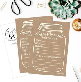 img 2 attached to 🎉 Rustic Retirement Party Advice Well Wishes Card - Set of 25 for Men and Women | Celebratory Supplies and Decorations | Happy Retiree Celebration Gift | Bucket List Wish Jar | Funny and Personalized | Officially Set Centerpiece