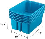 📚 sturdy stackable plastic book and organizer bins for classroom or home use – set of 12 colored baskets by really good stuff (666022bln) logo