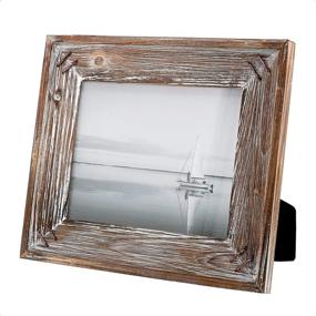 img 1 attached to 🏡 Barnyard Designs Rustic Farmhouse Distressed Picture Frame - Unfinished Wood Photo Frame 8” x 10”: Enhance Your Memories with Vintage Charm