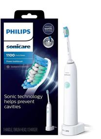 img 4 attached to 🦷 White Philips Sonicare DailyClean 1100 Electric Toothbrush, Rechargeable Power, HX3411/04