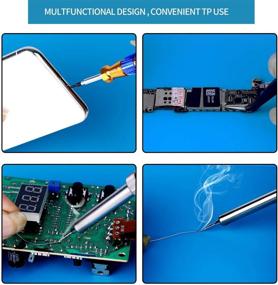 img 3 attached to Meknic Heat Insulation Silicone Repair Mat with Scale Ruler, Screw Position, and Gift for Techie, Ideal for Soldering Iron, Phone, Laptop, Watch, Drone, and Computer Repair (19.0 x 14.25&#34;)