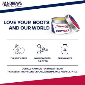img 3 attached to 👞 3 Andrews Boot Wax: Natural Beeswax Polish, Leather Cleaner & Conditioner - 7oz